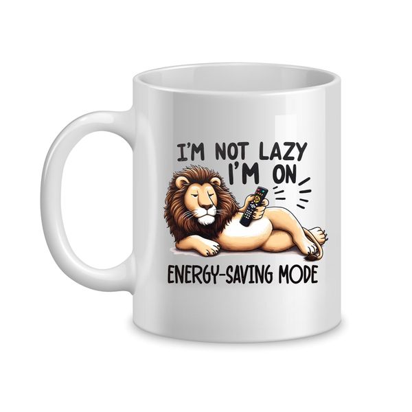 Lazy Lion Coffee Mugs with Funny Jokes Graphic Animal Sayings Design Cup072