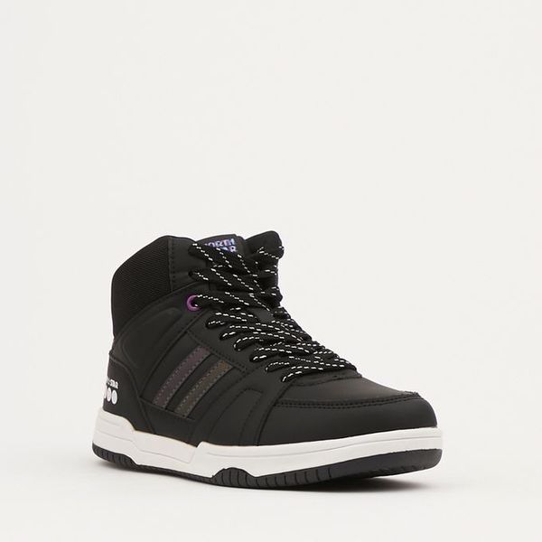 North Star Ladies Hem Black Hi-Top Sneaker