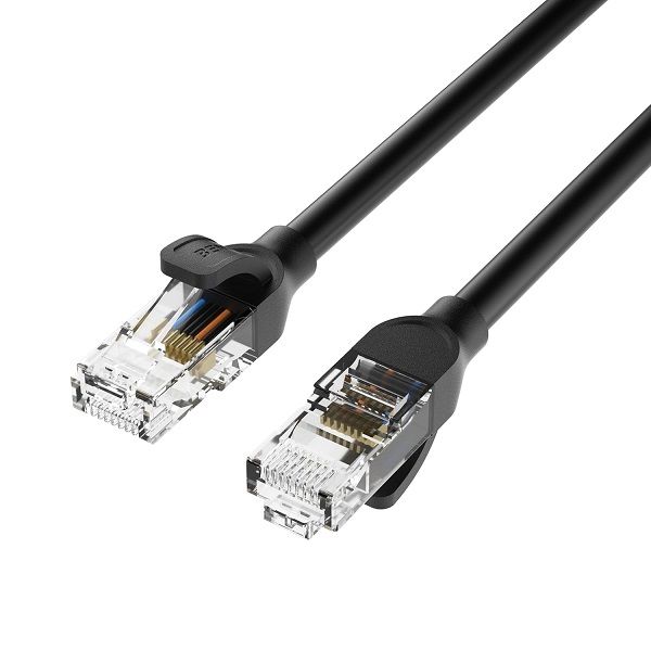 BENFEI 000701K CAT6 Round Ethernet (Upto 10Gbps) 5m Cable - Black Colour