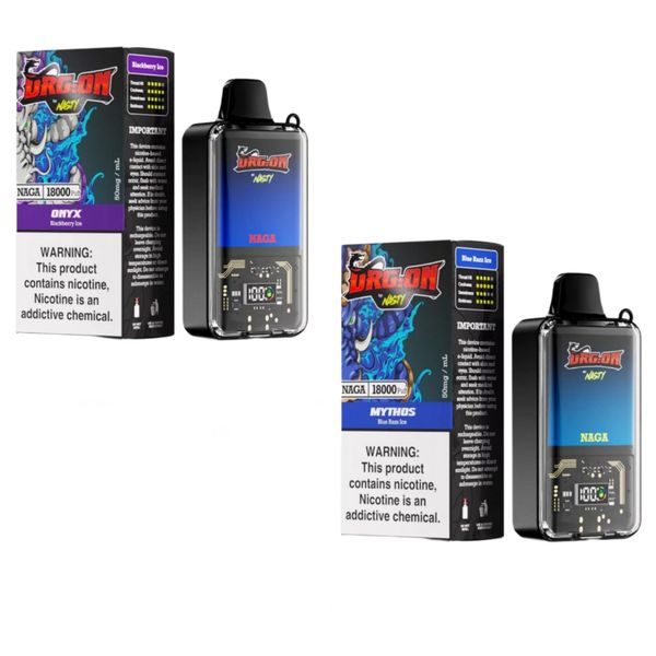 Nasty Dragon 18000 Puffs Disposable Vape - Mythos &amp; Oryx (Pack of 2)