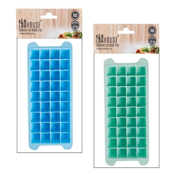Ice Cube Tray 36 Cube Silicone (2 Pack)