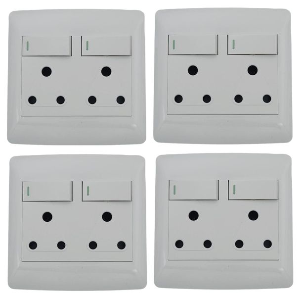 Hello Today White Double Plug 4x4 - 4 Pack