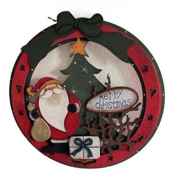 Round Christmas Wall Decoration- Merry Christmas Sign