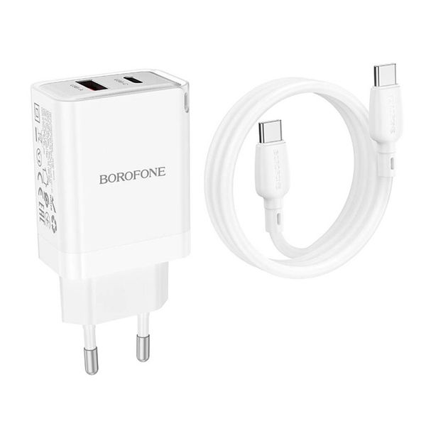 45W Fast Charger Dual Port USB-C + Cable Wall Adapter Mobile Quick Charge