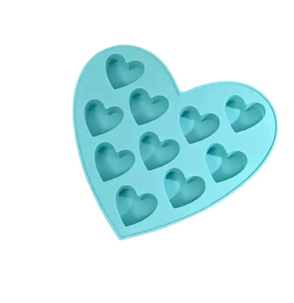 Silicone Heart Shaped Chocolate Mold, Mini Muffin Tray, Heart Ice Cube Tray