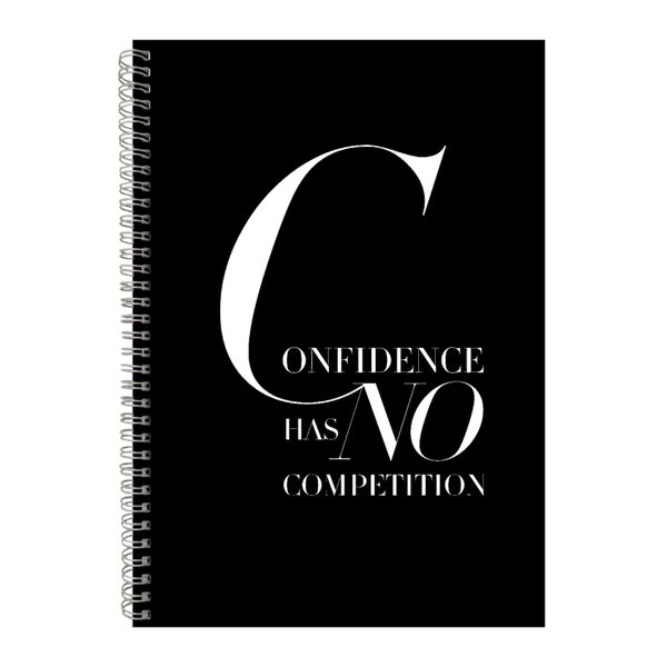 Confidence A4 Notebook Spiral Lined Motivational Saying Graphic Notepad 169