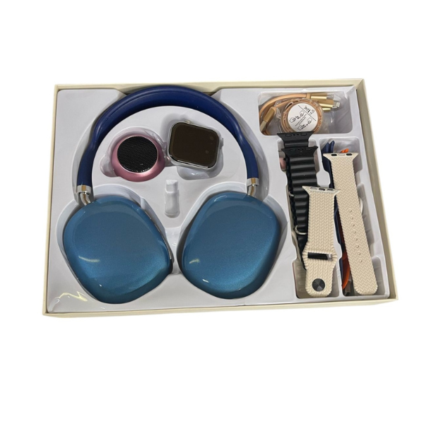 D-p9 TWS headset +smartwatch+7 straps combination