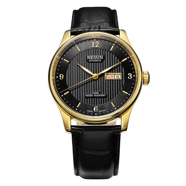 NESUN Fully Automatic nical Watch Waterproof Night Light Dual Calendar