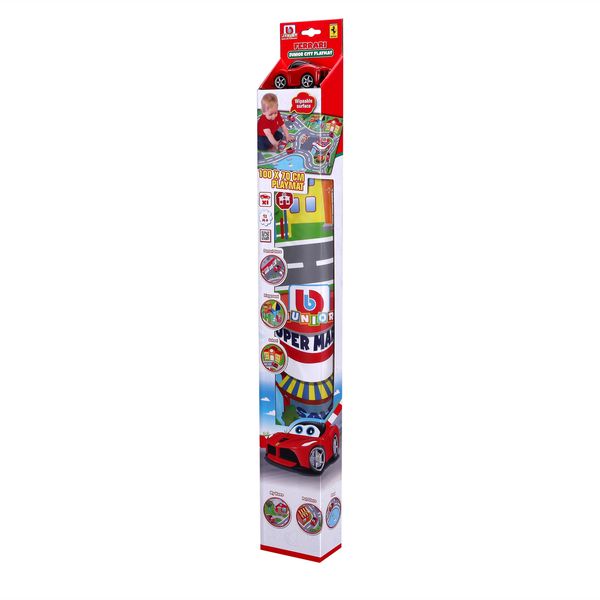 BB Junior Ferrari Junior City Playmat (100x70cm) with 9cm vehicle