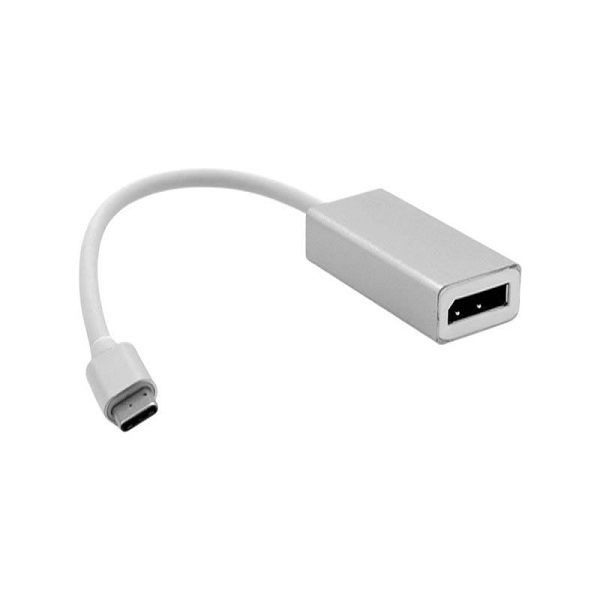 Silver Type C to Display Port Converter Adapter
