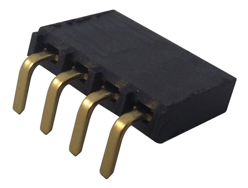 Samtec (SSW-104-02-G-S-RA) PCB Receptacle, Board-to-Board, 2.54 mm, 1 Rows