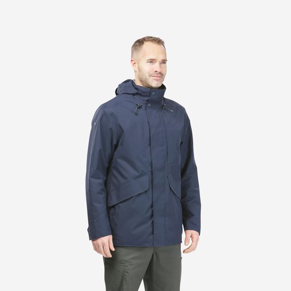 Quechua Men's Hiking Waterproof Jacket Nh550 WP - Blue