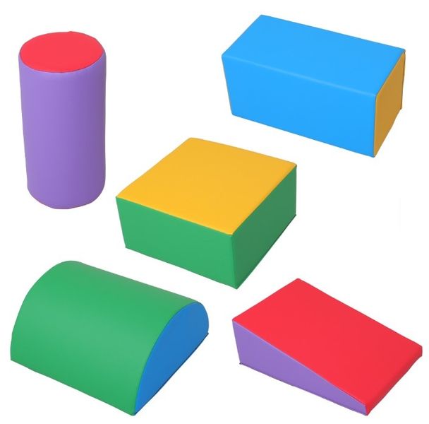 Set of 5 High Density Foam Climbing Blocks for Kids