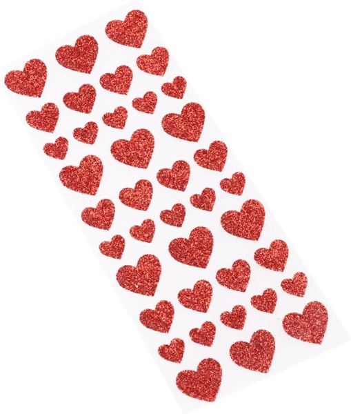Valentine Gold Heart Stickers Decorative Scrapbooking Craft