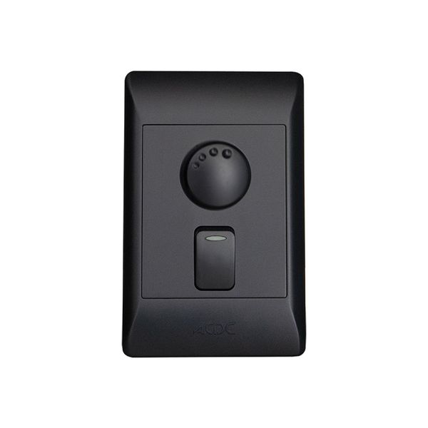 ACDC - 500w Rotary Dimmer On/off With Switch C/W Black Cover Plate