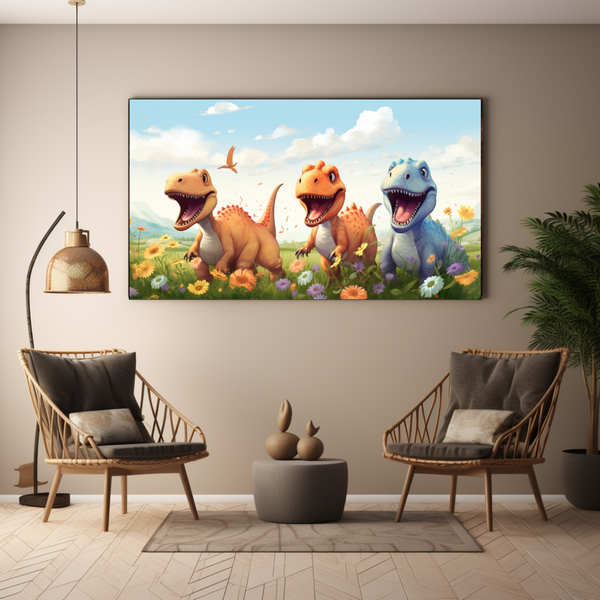 Canvas Wall Art - Dino Friends - BK0115