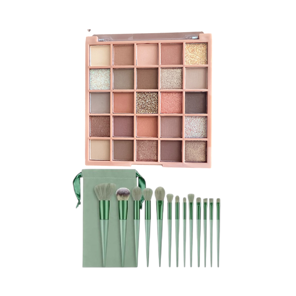 Eyeshadow Palette (25-Shade) with 13 Piece Brush Set