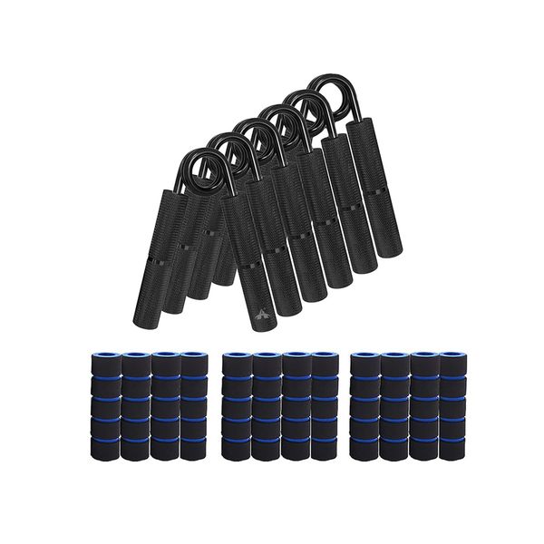 ALANES Metal Hand Grip Strengthener Set 100-350LB Handgrip with Foam Cover