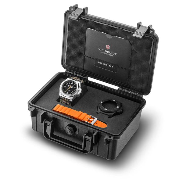 Victorinox Swiss Army INOX Box Set 241894 Black Dial On Camo Paracord