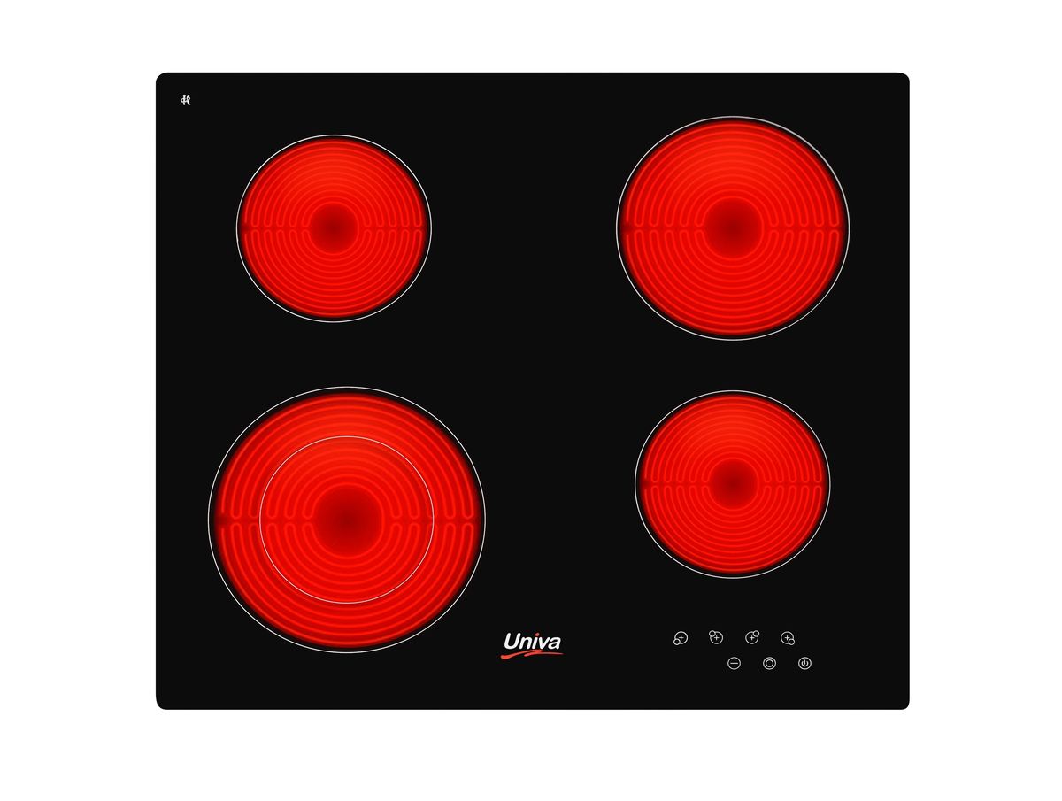 Univa 600mm dual zone touch control ceran hob u156tcd shop today get