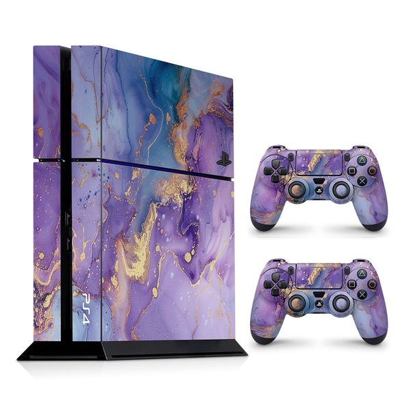 Decal Skin Compatible with PS4 - Abstract Purple Marble (Decal Only)