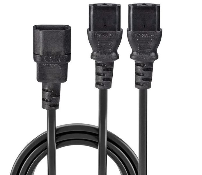 XF0536 Y Splitter Power Adapter Cable 1.6 Meters