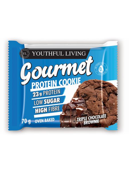 Youthful Living - Gourmet Cookies - Dark Choc Peanut Butter - 70g x 8 bars