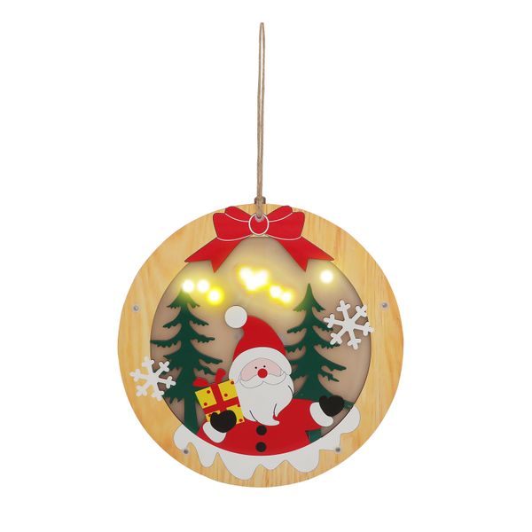 Christmas Decoration: Wooden Light-up Decorative Hanging Ornament