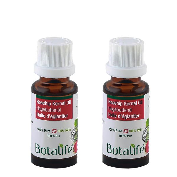 2x20ml Rosehip Kernel Oil for Face, Nails, Hair and Skin