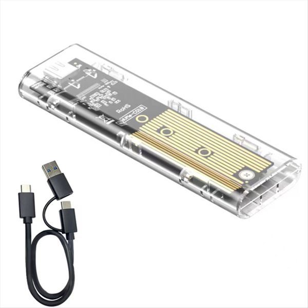 Laptop Ssd Mobile Hard Drive Box Transparent M 2 Ssd Box Nvme Pcie