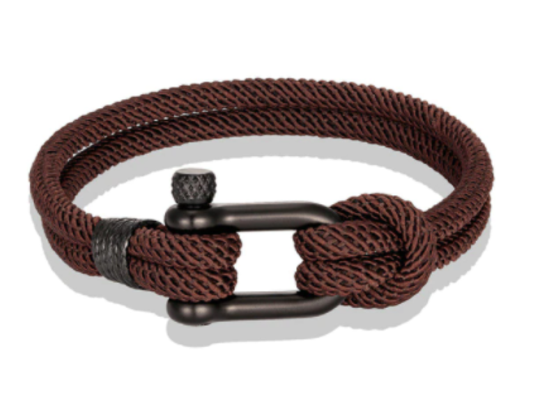 YALLI Men /Women Nylon Nautical Rope Bracelet Brown