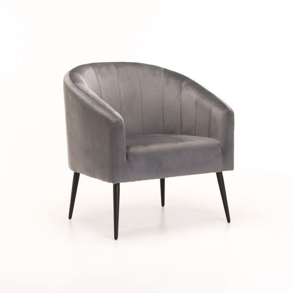 Colt Velvet Chair - Black Leg