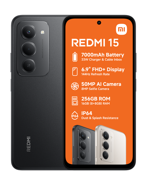 Xiaomi Redmi 15 Dual Sim Smartphone (8+256GB)