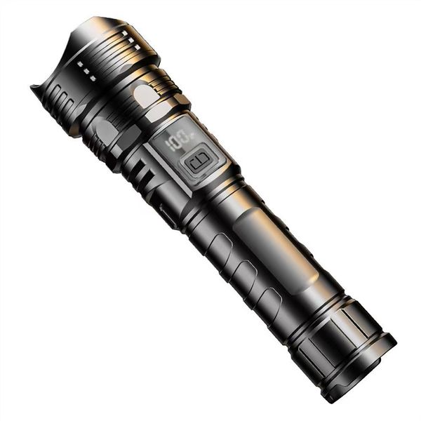 Outdoor telescopic zoom high-power flashlight