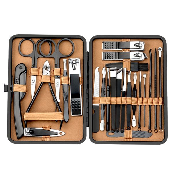 24-Piece Manicure Set Nail Clipper Kit Stainless Steel Professional