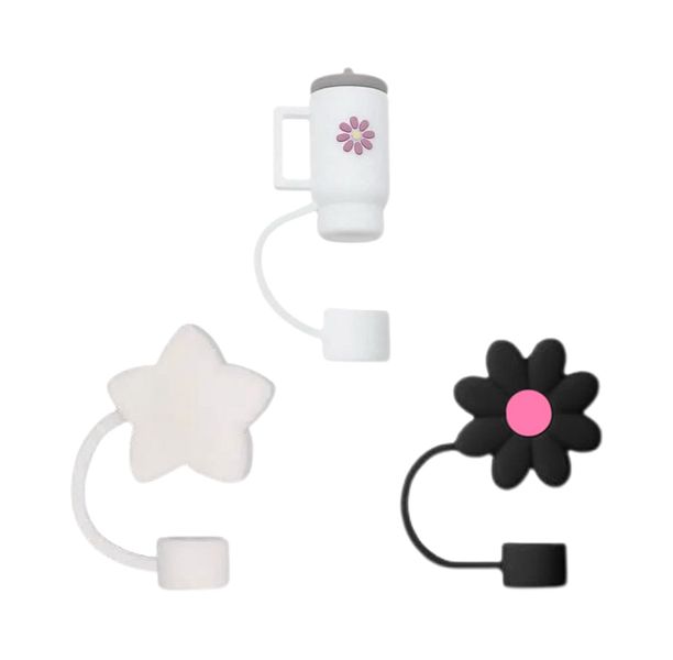 3-Piece Straw Covers Toppers For Tumbler Cups