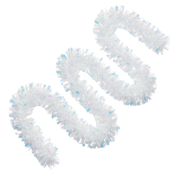 2m Long Iridescent Tinsel Garland - Colourful