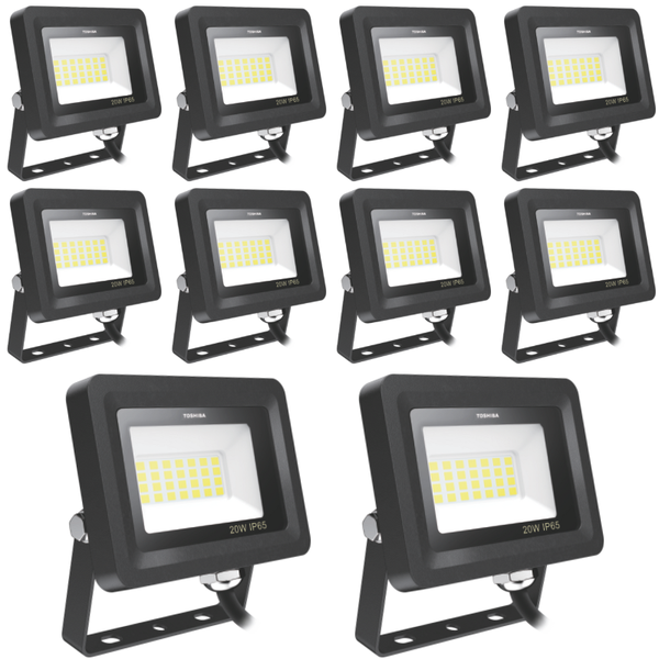 Toshiba Floodlight Outdoor IP65 20W Cool Daylight 6500K - 10 Pack