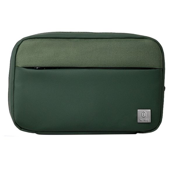 WiWU Solo Gadget Organizer Case With Hand Strap Green