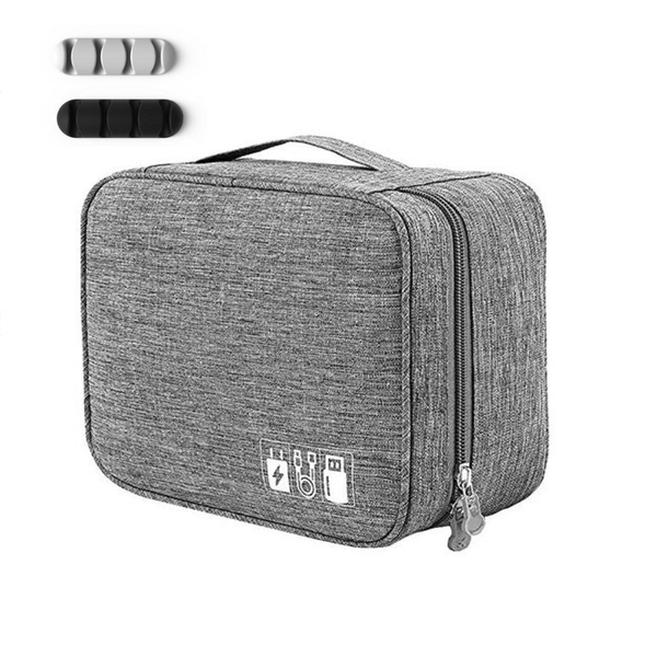 Splendid Travel Cable Organiser &amp; Make-up Accessories Bag with Cable Holder