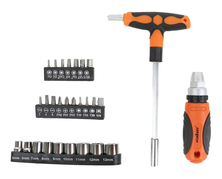 Horusday 28pc Ratchet Screwdriver Set
