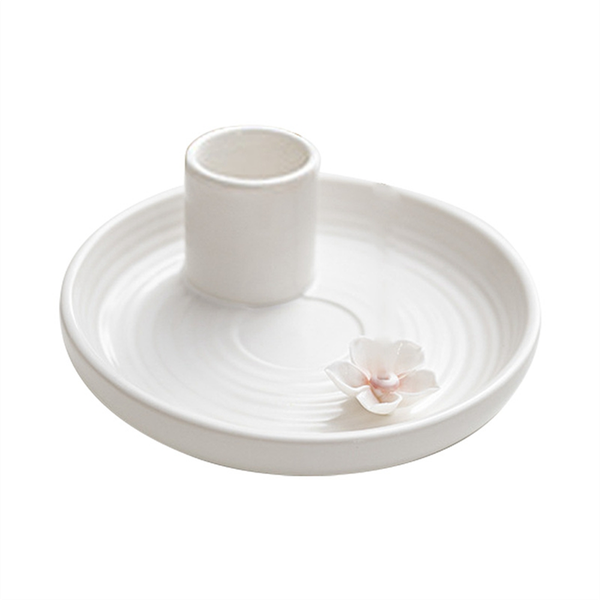 White Icense Holder Ceramic Incense Holder Scent Wood Stand