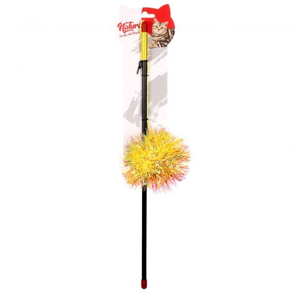 Natura Shiny Tasselled Cat Fishing Rod Toy
