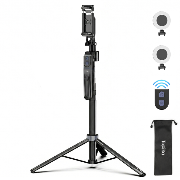 Topika 360 Degree Tripod Bluetooth Tripod For Phones Smart Face Recognition