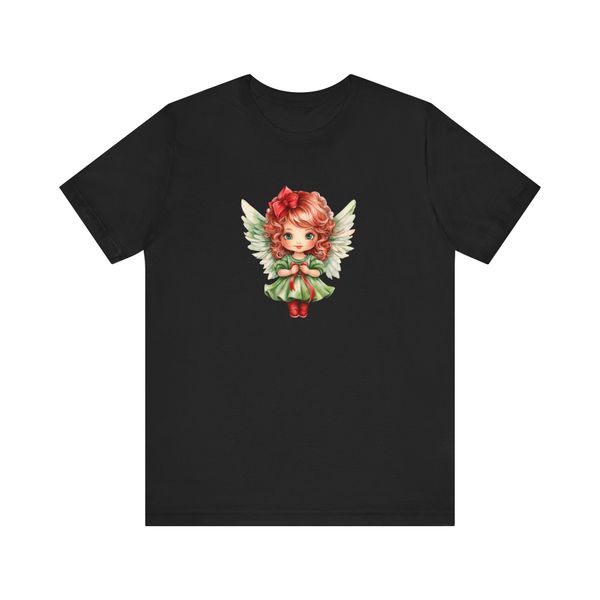 Festive Angel Kids T-shirt (Black)
