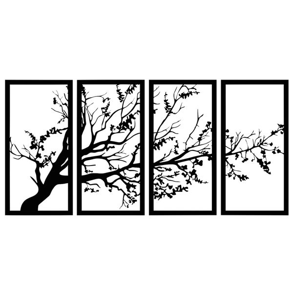 Decor Metal Wall Art4 PCs Panel Tree of Life (106cm)