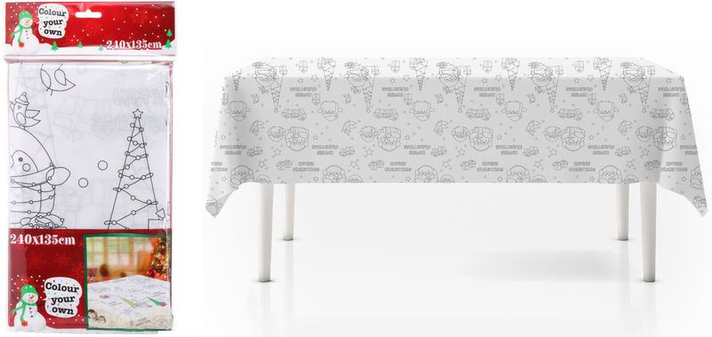Christmas Tablecloth - Colour Your Own Design -240×135cm