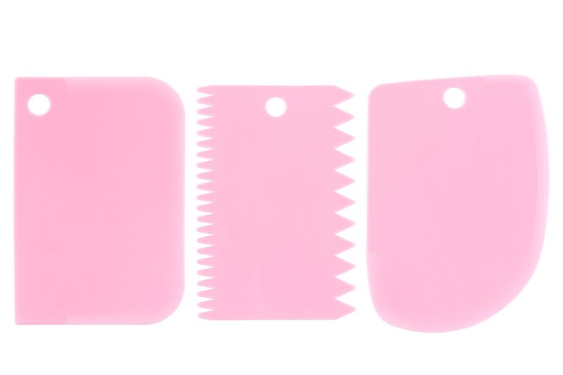 Kitchen World - Plastic Scraper for Decorative Icing - Pink - 2 pack