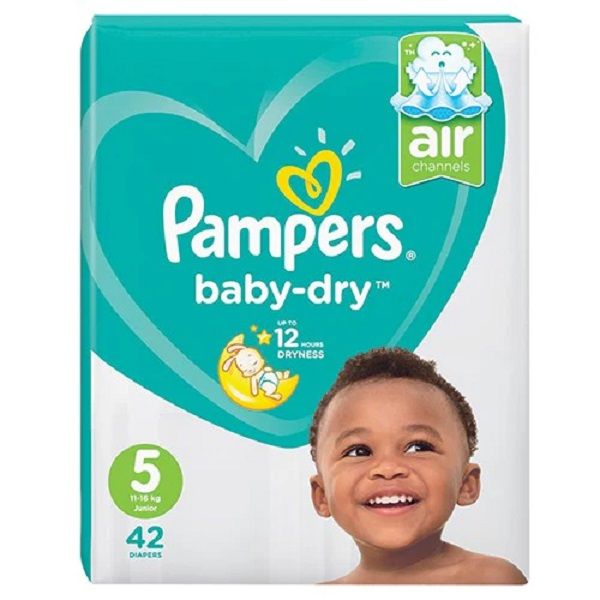 Pampers - Baby Dry Size 5 Junior Nappies 42's