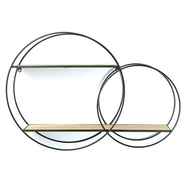 Home Decor Geometric Wall Hanging Double Circular Shelf